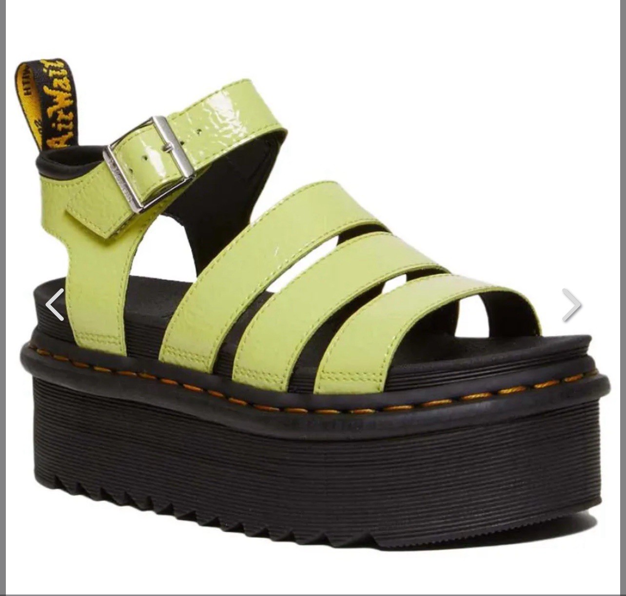 Dr. Martens Blaire Quad Women's Size 5 Like Green Platform Sandals Bouncing Sole
