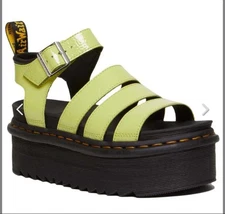 Dr. Martens Blaire Quad Women's Size 5 Like Green Platform Sandals Bouncing Sole