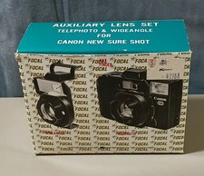 Canon Sure Shot Camera Lens Add On Set Telephoto and Wide Angle Lenses