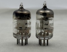  2 RCA 5654 6AK5 EF95 Vacuum Tubes Chrome Plates Square Getters Amplitrex