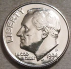 SELLING AS SHOWN - 1994 P UNCIRCULATED ROOSEVELT DIME ~ NICKEL CLAD COPPER ~ 590