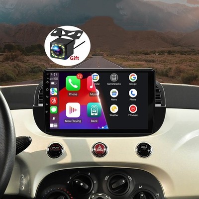 Für Fiat 500 2007-2015 4+64GB Android 14 Autoradio Apple CarPlay GPS Navi+Kamera