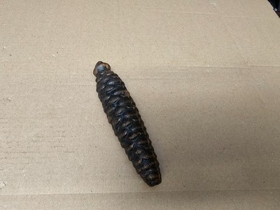 Antike deutsche Kuckucksuhr Gusseisen Tannenzapfen Gewicht Ende 19. 5 1/4'' 368g