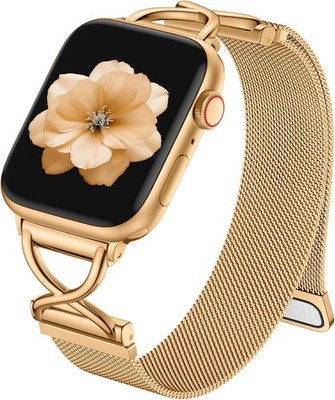 Magnetic Mesh Metal Band for Apple Watch Series 11, 40mm to 44mm, Compatible Str