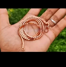 WHEAT CHAIN Solid Pure Copper Oxidized Necklace Chain Gift For Her & Him