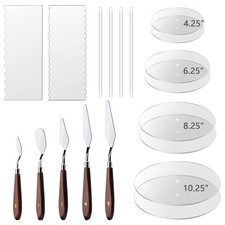 Boyun Acrylic Cake Disc, Clear Cake Decorating Supplies with 8 Round Acrylic ...