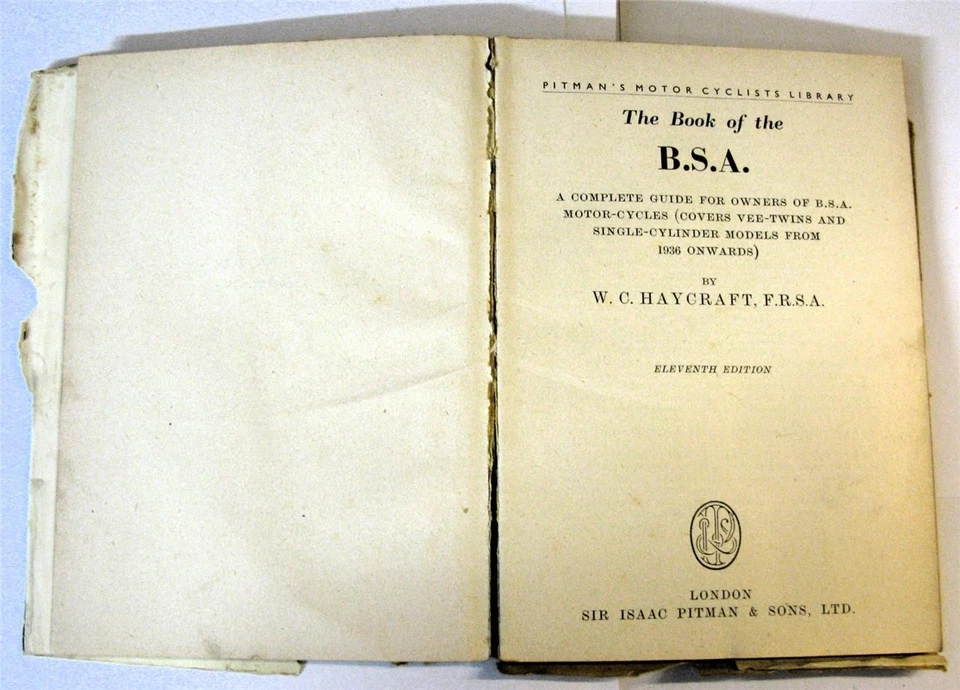 BSA Twin/Singles 1936-1949 Pitmans Motorcycle Maintenance Handbook D9-T.5309 - Image 2 of 4