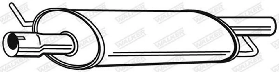 WALKER Silencieux avant 23197 pour VW Multivan V (7HM, 7HN, 7HF, 7EF, 7EM, 7EN) - Photo 3/4