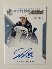 2018-19 SP Authentic #178 Sami Niku Future Watch AUTO #/999