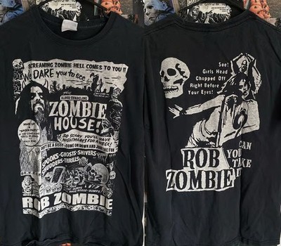 Rob Zombie shirt - Zombie House 90s Basic Black 2 sided T shirt