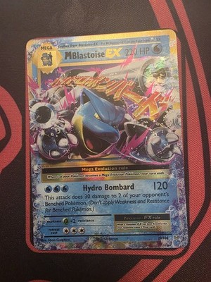 M Blastoise EX 22/108 Holo EX Rare Evolutions Pokemon Holo LP