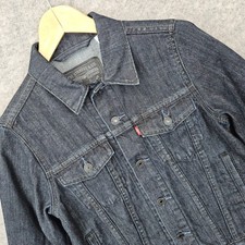 Levi's Youth Dark Wash Denim Trucker Jacket Size M 100 Cotton 57511 Button Up