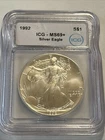 1992 $1 AMERICAN SILVER EAGLE ICG MS69+