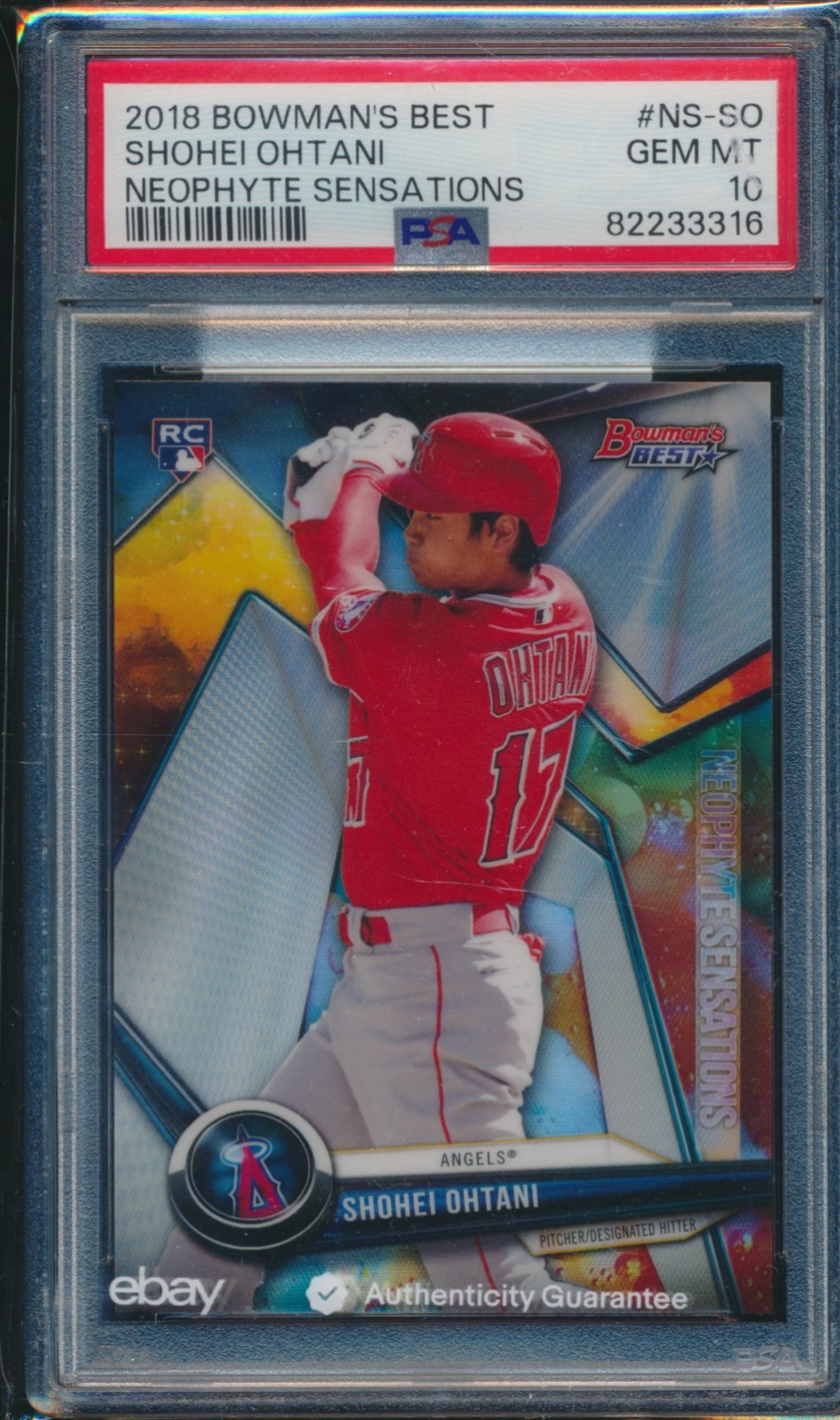 PSA 10 SHOHEI OHTANI 2018 BOWMAN'S BEST NEOPHYTE SENSATIONS Rookie RC GEM MINT