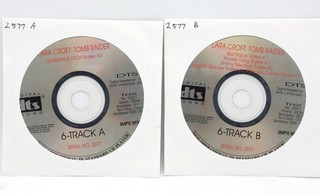 Lara Croft: Tomb Raider theatrical DTS Discs cinema 5.1 digital audio for 35mm