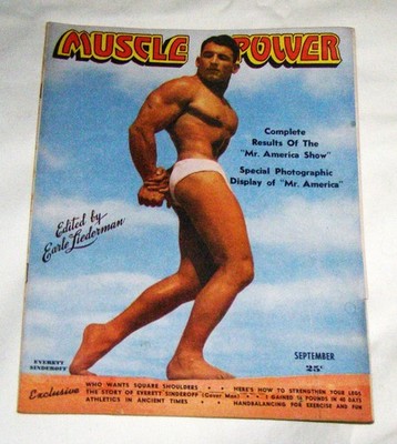 Muscle Power Mag Sept 1947 Fitness Bodybuilding by Earl Liederman Steve Reeves