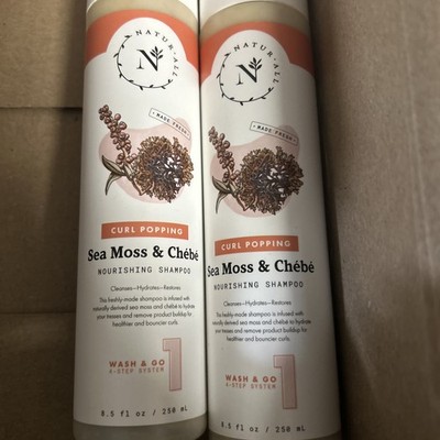 Natur All Sea Moss & Chebe Shampoo 2pack Made Fresh 8.5 Oz Nourishing Hydrates