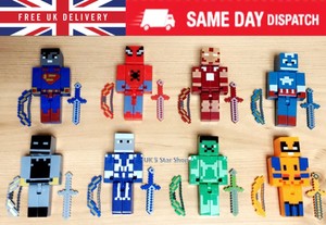 minecraft superhero figures