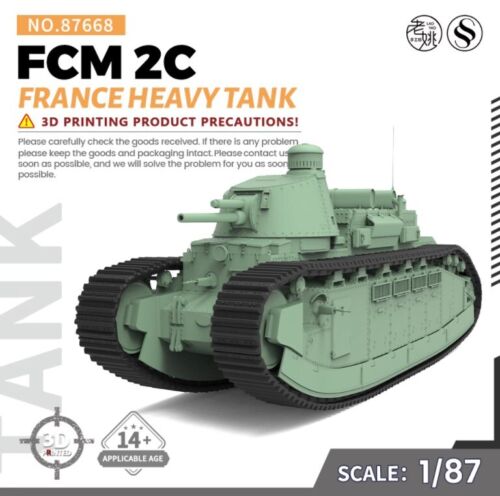 self-assembly 87668 V1.7 1/87 French FCM 2C heavy tank unpainted
