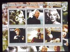 MARLYN MONROE Souvenir Sheet MNH - MYANMAR E1