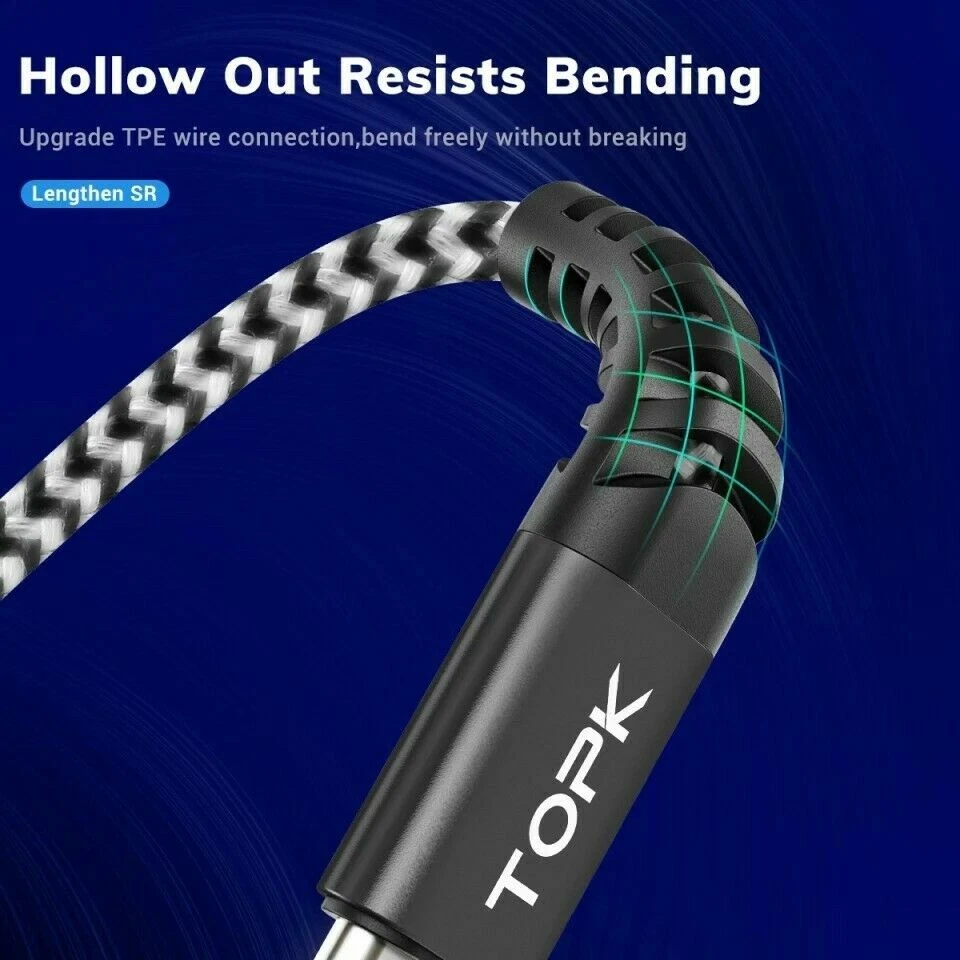 Cable USB de carga rápida USB a tipo C 3A para Samsung Galaxy, Huawei, One Plus, Cubot Foto 4 de 4