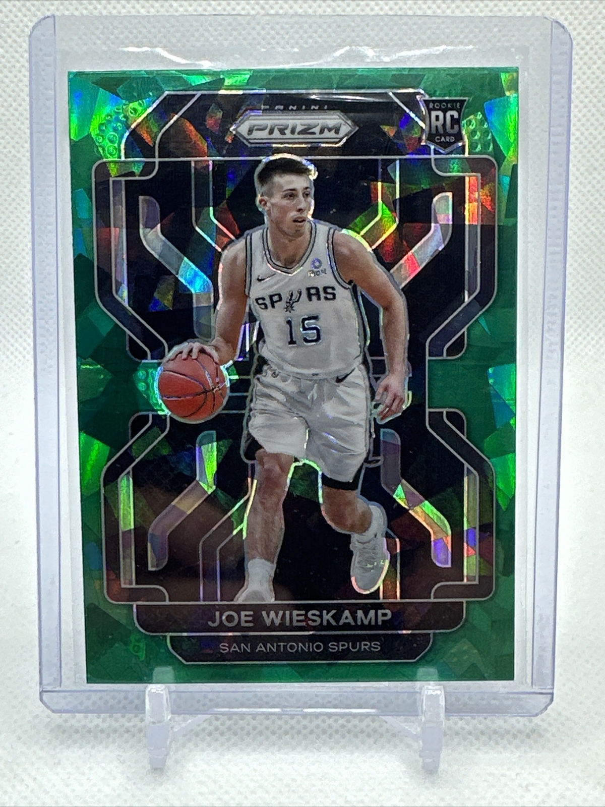 2021-22 Prizm Basketball GREEN ICE #322 Joe Wieskamp Fanatics Exclusive RC