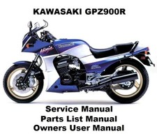 KAWASAKI GPZ900R Owners Workshop Service Repair Parts Manual PDF Files GPZ NINJA