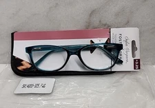 Sofia Vergara x Foster Grant Teal Reading Glasses with Case  +3.25