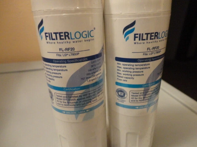 2 FILTER LOGIC FL_RF20-S FITS LG LT800P REFRIGERATOR WATER FILTER LT800P - Image 3 of 3
