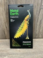 Fascinations ICONX PEACOCK 3D Metal Earth Laser Cut Steel Model Puzzle Kit