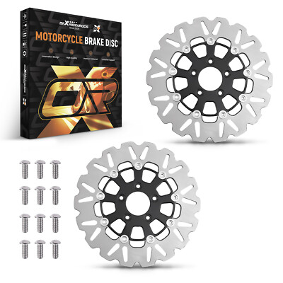 2* 11.8'' Front Brake Rotor Disc for Harley-Davidson Road King/Street Glide Black