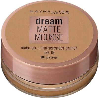 MAYBELLINE NEW YORK Fond de Teint Dream Matte Mousse 48 beige ensoleillé Maybelline