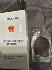 30 Pcs Hair Net,22 Inches Hairnets Elastic Edge Mesh Item 21526 Brown