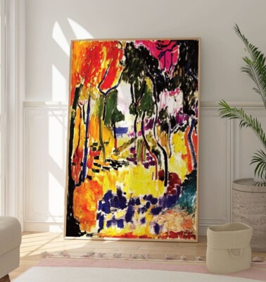 Henri Matisse Landschaft am Collioure Druck, bunte Landschaft, abstrakte Kunst