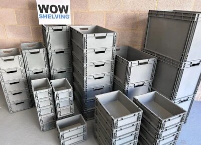 Heavy Duty Plastic Storage Boxes Container Industrial Box Euro Stacking Crates
