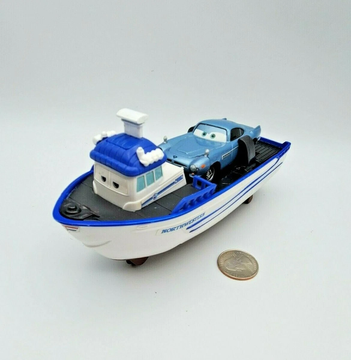 Disney Pixar Cars 2 Quick Changers Deluxe Crabby Boat Spy Diecast