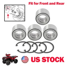 4SET Front & Rear Wheel Bearings Kit for Yamaha Kodiak 700 700K YFM700 2016-2023