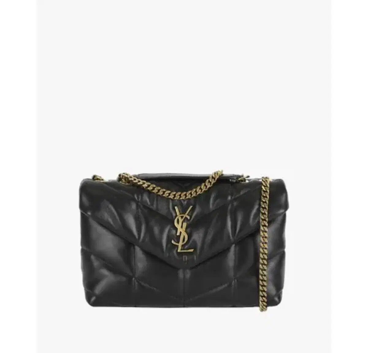 Saint Laurent 24SS Black Lambskin Quilted Puffer Tote Bag Authentic