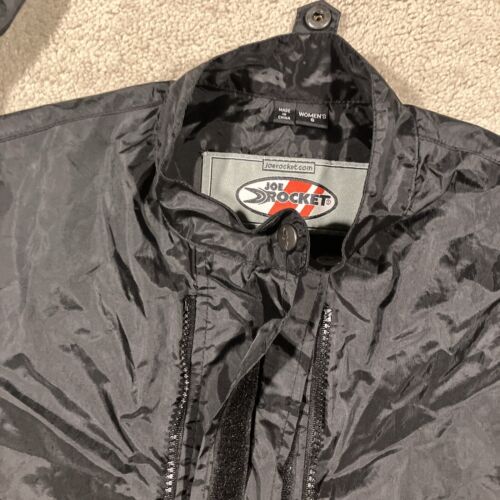 Joe Rocket Motorcycle Windbreaker Mens Small Black Weatherproof Jacket Full Zip - Picture 2 of 19