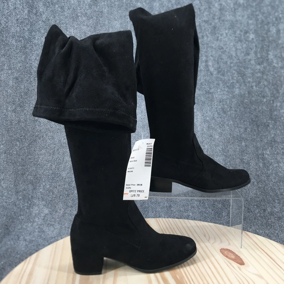Botas Charles by Charles David para mujer 5,5 M de alto hasta la rodilla gamuza negra Foto 2 de 4