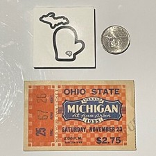 1935 Michigan v Ohio State THE GAME Original Football Ticket Stub OSU UofM FR+++