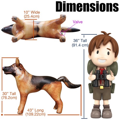 Paquete de 2 figuras de perro Jet Creations Husky pastor cachorro animal mascota fiesta vacaciones - Imagen 3 de 13