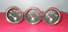 2 52mm Electrical Oil Pressure Oil Temp Volt -black Chrome 2 52mm Electrical Oil Pressure Oil Temp Volt -black Chrome