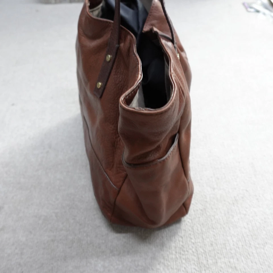 J.Crew женская сумка коричневая сумка с короткими ручками кожи с подкладкой 51634 - Изображение 2 из 4