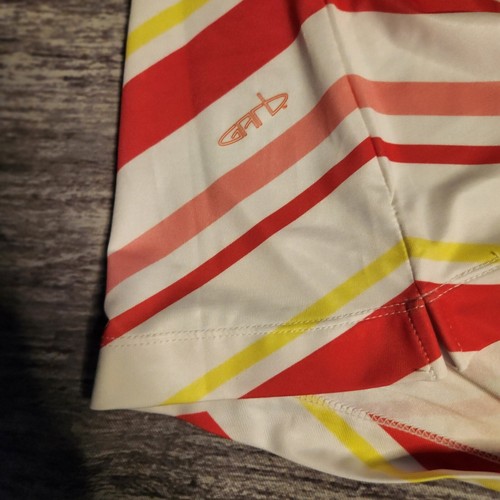 Garb Golf Polo Shirt Sleeveless Striped Athletic Top White Pink Girls Medium - Picture 9 of 10