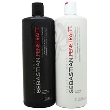 (2 PACK) Sebastian Penetraitt Shampoo & Conditioner Duo, 33.8 oz