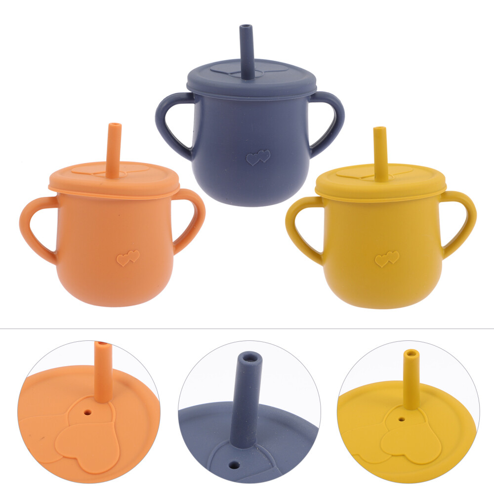 3 Soft Silicone Baby Cups for Toddlers & Infants Drinking Water