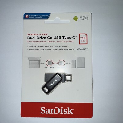 SanDisk 256GB Ultra Dual Drive Go USB Type-C Flash Drive SDDDC3-256G-G46
