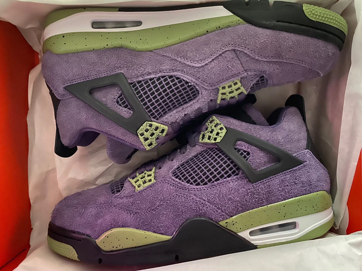 Nike Women's Air Jordan 4 Retro Purple Canyon AQ9129-500 Size 12.W Ready to Ship