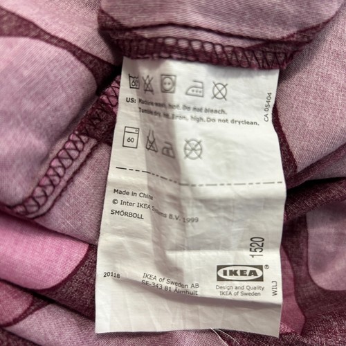 Ikea Smorboll Purple Circles Polka Dots Duvet Cover 100% Cotton 80 x 84 Vintage - Picture 7 of 7
